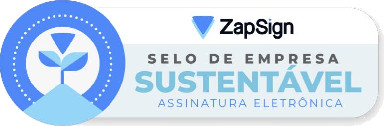 Selo de empresa sustentável ZapSign, assinatura eletrônica